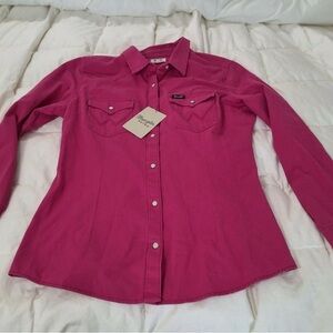 Wrangler Fuchsia Western Snap-Front Shirt